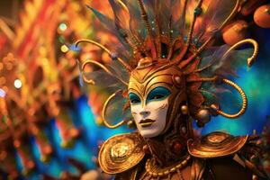Dazzling Night Parade at Rio's Carnival Brazilia ,Generative AI photo