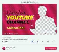 Fully editable youtube thumbnail design for any youtube videos customizable video thumbnail design video cover modern trendy new style thumbnail template  for social media concept youtube thumbnail vector