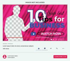 Fully editable youtube thumbnail design for any youtube videos customizable video thumbnail design video cover modern trendy new style thumbnail template  for social media concept youtube thumbnail vector