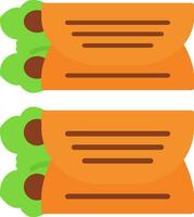 Breakfast Burrito Vector Icon Design