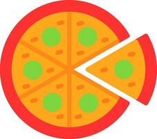 Margherita Pizza Vector Icon Design