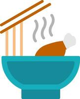 Chicken Noodle Soup Vector Icon Design