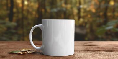 White Mug mockup. Generative AI photo