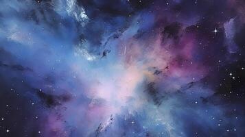 subtle galaxy in purple and blue and black and white color. AI Generative photo