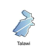 Map City of Talawi Logo Vector Design. Abstract, designs concept, logos, logotype element for template.