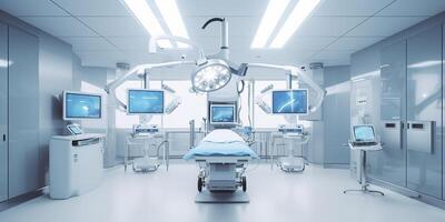 minimalistic design Interior of operating room in modern clinic. AI Generative photo