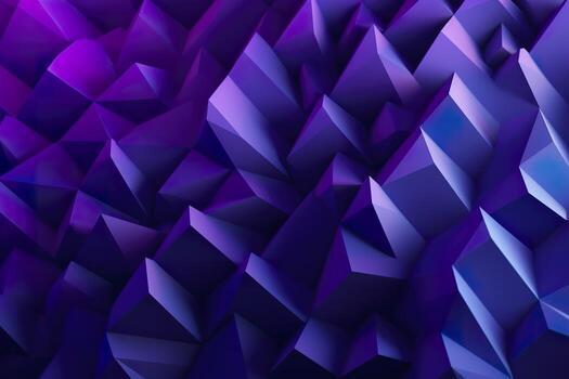 Purple Gradient Abstract Illustration. 3D triangle Background. Computer Art Design Template. AI Generative photo