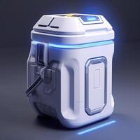 Removable Trash Can with Intelligent, Modular Design. A Futuristic Concept for Sustainable Waste Management. AI Generative photo