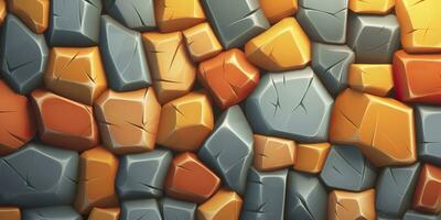 Stylized Stone Texture for Video Games and Movies. AI Generative photo