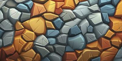 Stylized Stone Texture for Video Games and Movies. AI Generative photo