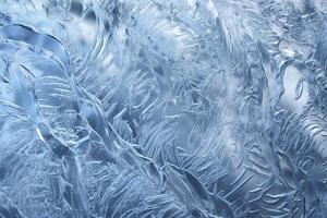 Abstract ice textures on car window in winter. Frosted Glass and Ice. A Textured Look. backgrounds and textures concept. AI Generative photo