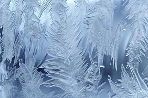 Abstract ice textures on car window in winter. Frosted Glass and Ice. A Textured Look. backgrounds and textures concept. AI Generative photo