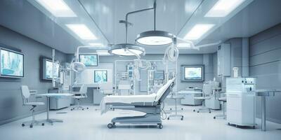 minimalistic design Interior of operating room in modern clinic. AI Generative photo