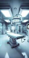 Modern equipment in operating room. Medical devices for neurosurgery. AI Generative photo