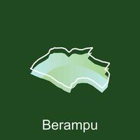 Map City of Berampu Logo Vector Design. Abstract, designs concept, logos, logotype element for template.