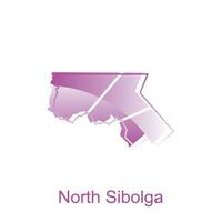 Map City of North Sibolga Logo Vector Design. Abstract, designs concept, logos, logotype element for template.