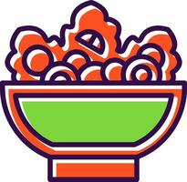 Greek Salad Vector Icon Design