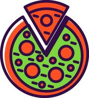 Veggie Pizza Vector Icon Design