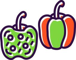 Stuffed Peppers Vector Icon Design