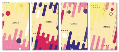 Abstract colorful template set background. vector