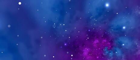 Starry background with blue and violet nebula. Concept for space, astronomy, galaxy, universe, science photo