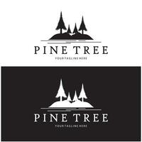 resumen sencillo piña logo pino árbol diseñado para negocio,insignia,emblema,pino plantación,pino madera industria vector