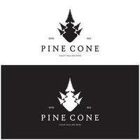 abstract simple pinecone logo pine tree design,for business,badge,emblem,pine plantation,pine wood industry vector