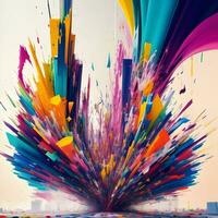 abstract colorful splash photo