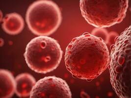 rojo sangre células en vena, médico humano cuidado de la salud ai generado foto