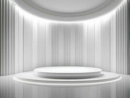 moderno blanco etapa antecedentes para producto colocación ai generado foto