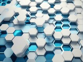 Abstract background hexagon network technology AI Generated photo