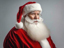 Studio photo of Santa Claus on white background AI Generated