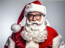 Studio photo of Santa Claus on white background AI Generated