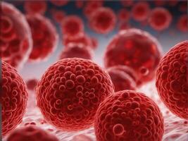 rojo sangre células en vena, médico humano cuidado de la salud ai generado foto