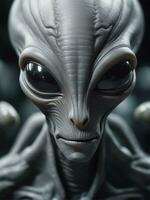 Photography of an ultra realistic Alien in dramatic light AI Generated photo