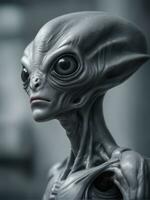 Photography of an ultra realistic Alien in dramatic light AI Generated photo