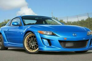 Sport car Mazda RX8 JDM.  AI Generative Pro Photo