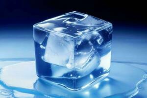Ice cubes. AI Generative Pro Photo