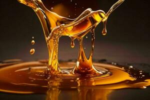 Pouring Liquid honey. AI Generative Pro Photo