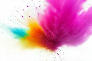 Abstract powder explosion background. AI Generative Pro Photo