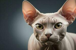 Portrait of a Sphynx cat. AI Generative Pro Photo