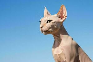 Portrait of a Sphynx cat. AI Generative Pro Photo