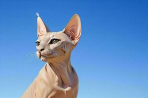 Portrait of a Sphynx cat. AI Generative Pro Photo