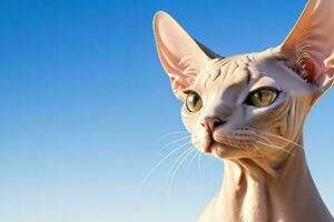 Portrait of a Sphynx cat. AI Generative Pro Photo