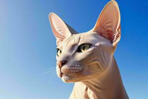 Portrait of a Sphynx cat. AI Generative Pro Photo