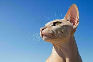 Portrait of a Sphynx cat. AI Generative Pro Photo