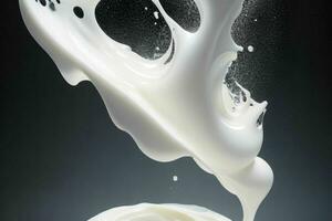 Milk splash. AI Generative Pro Photo