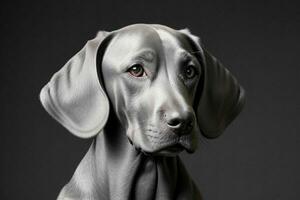 Photo of Weimaraner Dog. AI Generative Pro Photo