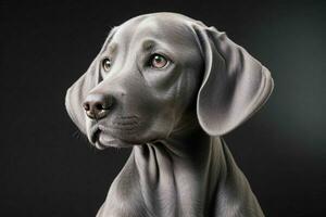 Photo of Weimaraner Dog. AI Generative Pro Photo