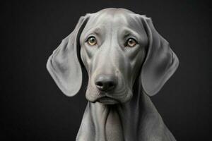 Photo of Weimaraner Dog. AI Generative Pro Photo